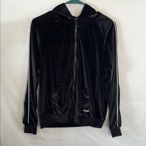 Hudson Black Velvet hooded Jacket size‎ xl